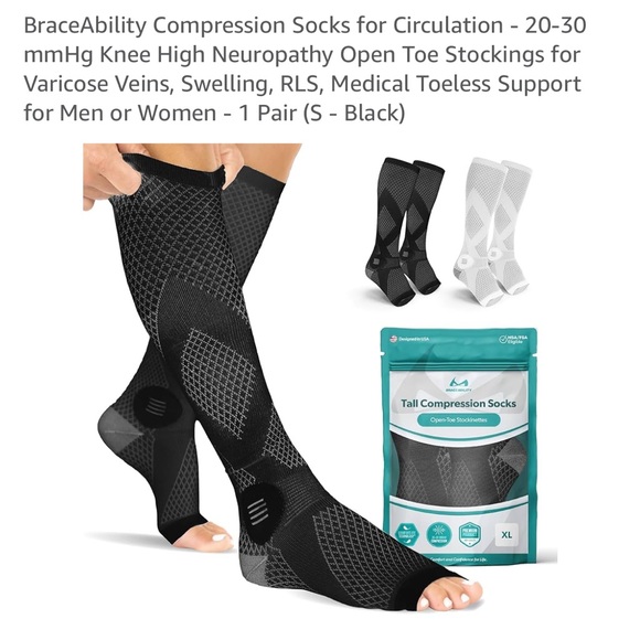 BNWT - Braceability Compression Stockings Support Neuropathy - Small - Picture 1 of 5